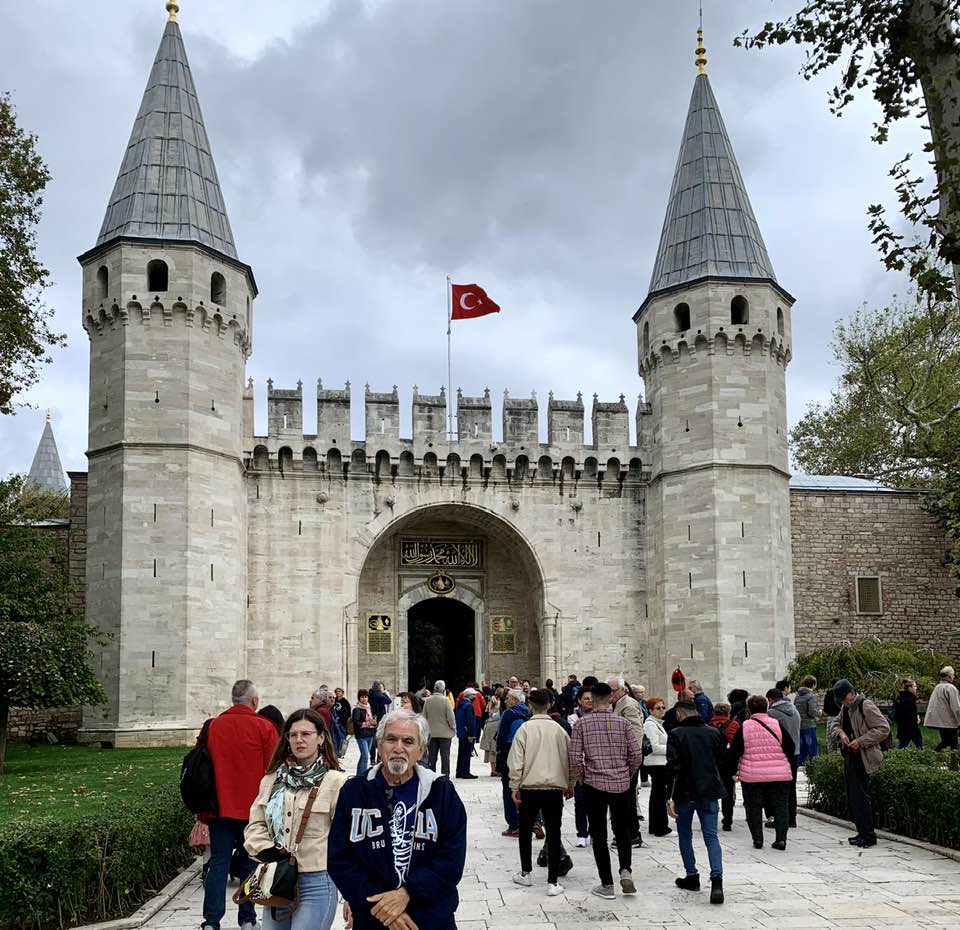 Walking toward Topkapi Palace adjacent to Hagia Sophia