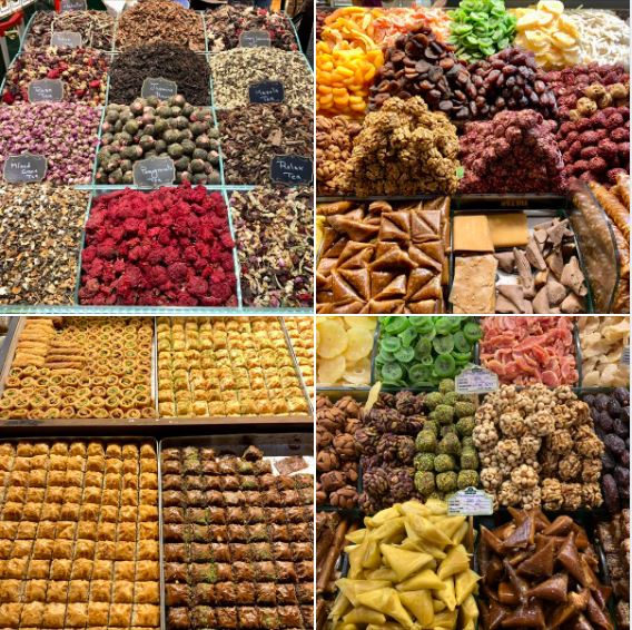 Sweets and dried fruits on offer at Istanbul's Grand Bazaar