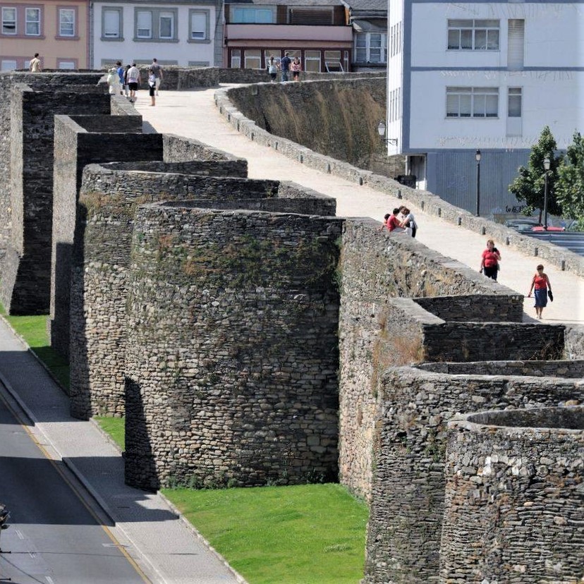 The only complete set of intact Roman walls: You can find them surrounding the entire old town in the city of Lugo, northern Spain