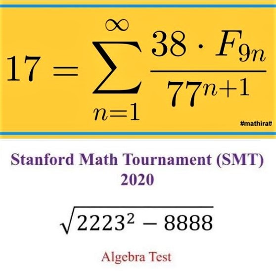 Marvel at the equality involving an infinite sum of Fibonacci numbers and evaluate the square root without using a calculator