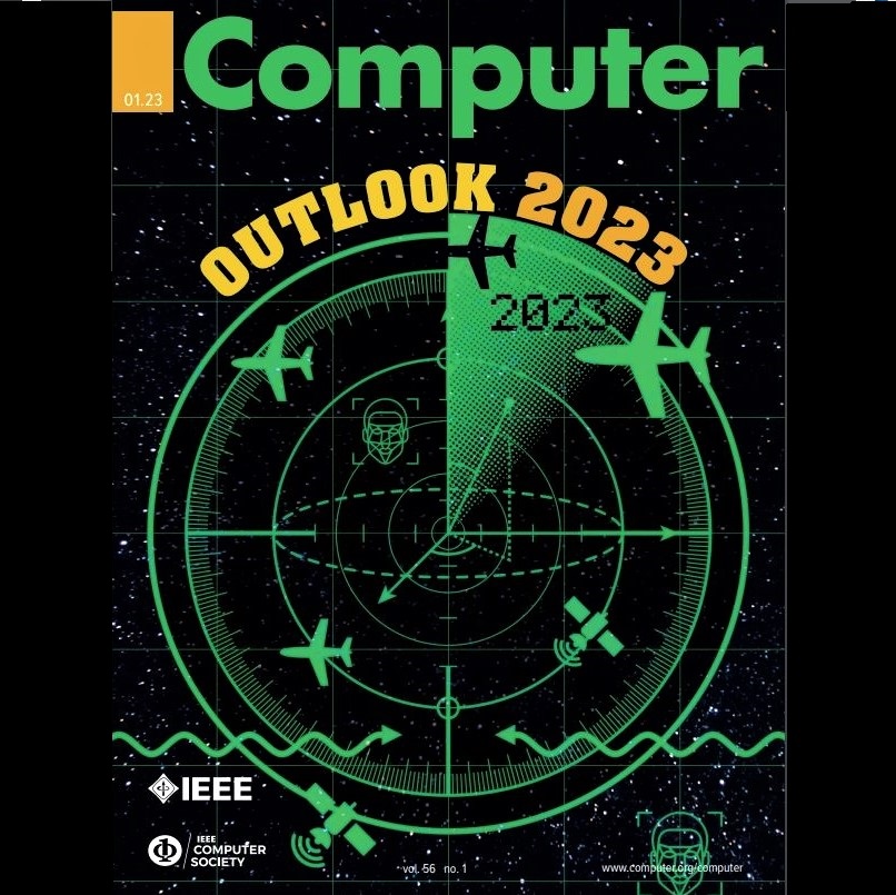 Cover image of IEEE Computer magazine, issue of Janauary 2023