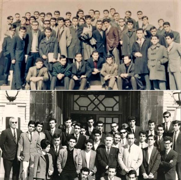 Throwback Thursday: Group photos from mid-1967, showing many members of the class of 1968, College of Engineering's Electromechanical Division, U. Tehran