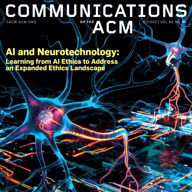 CACM's March 2023 cover image: Ethics and Neurotechnology