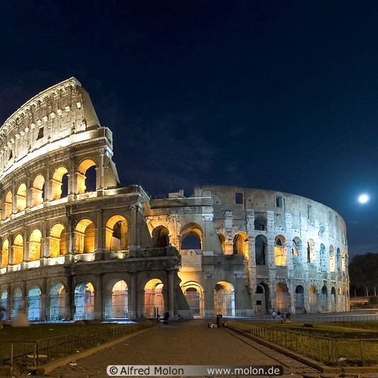 Rome's Colosseum at night