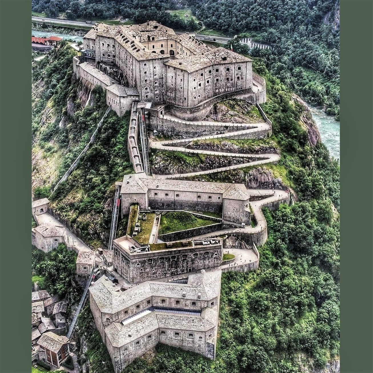 Fort Bard in the Aosta Valley region of Italy