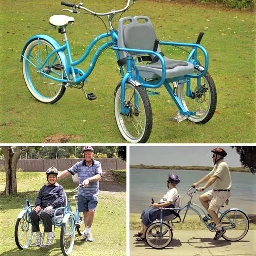 Labor of love: Tricycle built by an Australian man to allow his disabled wife to enjoy bike rides