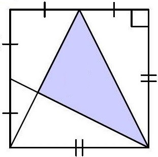 Math puzzle: What fraction of the square's area is shaded?