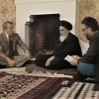 Throwback Thursday: Screenshot from PBS News interview with Ayatollah Khomeini in Paris, 1978