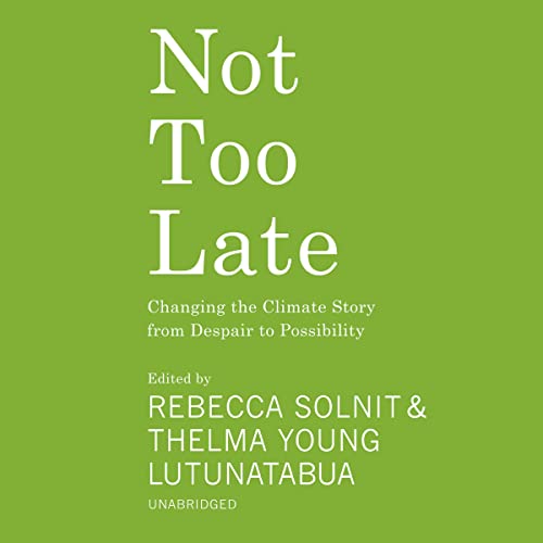 Cover image of 'Not Too Late,' edited by Rebecca Solnit and Thelma Young Lutunatabua