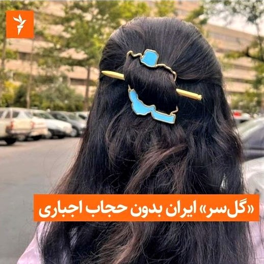 Hair slide in the shape of Iran map, worn by some Iranian women protesting compulsory hijab laws