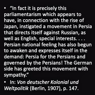 Talk on the German Foreign Office's Iran Archive: Quote from a book