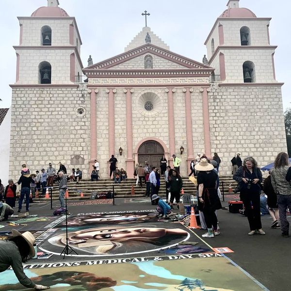 I Madonnari Italian Street Painting Festival: Santa Barbara Mission, second shot
