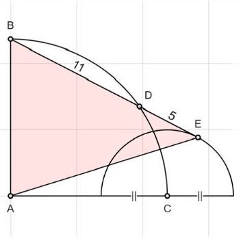 Math puzzle: Find the area of the shaded triangle