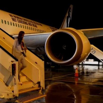Plane used by Brazil's women's national soccer team to travel to Australis pays tribute to Iranian protesters