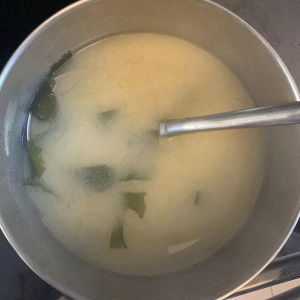 Our Sunday night dinner: Miso soup