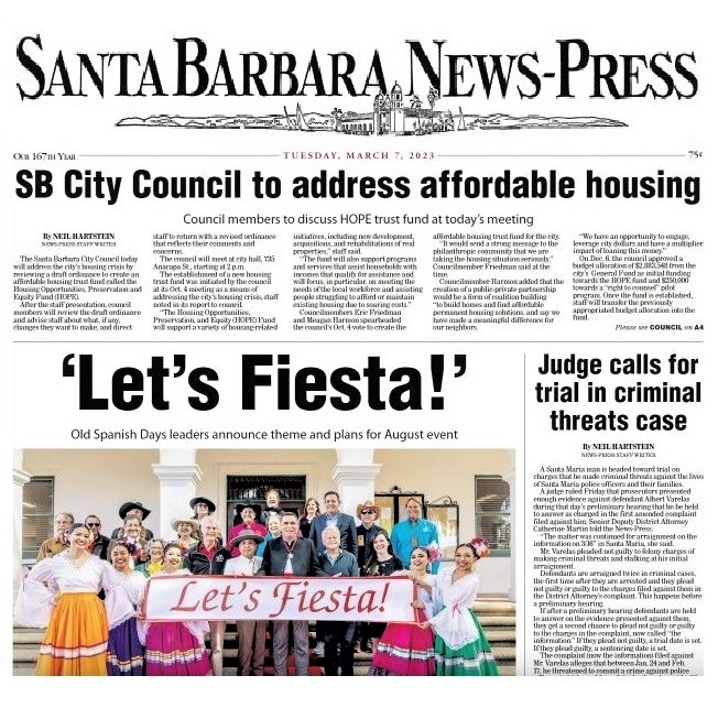 Santa Barbara News Press files for Chapter-7 bankruptcy