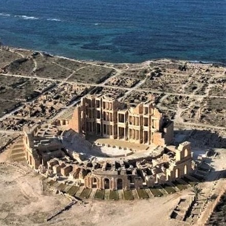 The ancient Roman Theater of Sabratha, Libya