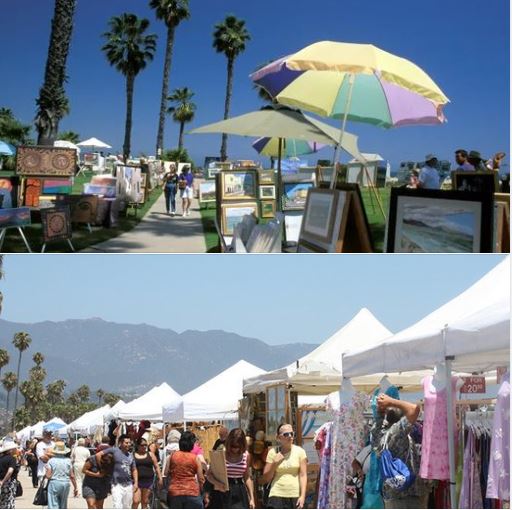 Arts & crafts show held along Cabrillo Blvd. on the last day of 2023 Fiesta