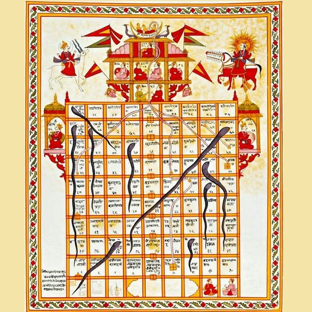 The US version of the board game 'Chutes and Ladders,' which is based on anancient Indian board game, turns 80