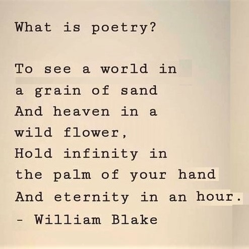 Definition of poetry by English poet William Blake (1757-1827)