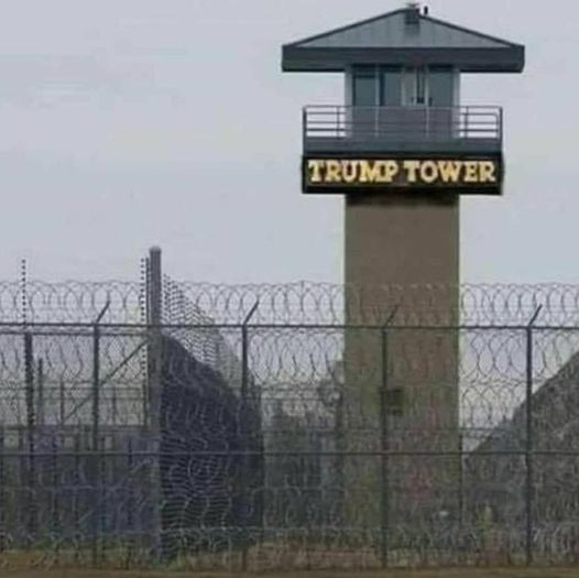 Trump Towers in Russia and Turkey didn't work out, so he is negotiating with prison officials to put his name on this guard tower