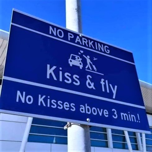 Time limit for kisses in the passenger-unloading area of an airport