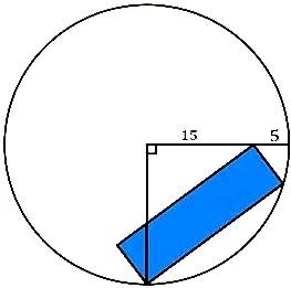 Math puzzle: Find the area of the blue rectangle