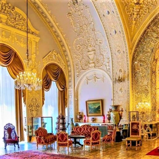 Iran's architecture: Diamond Hall at Golestan Palace Museum, Tehran.