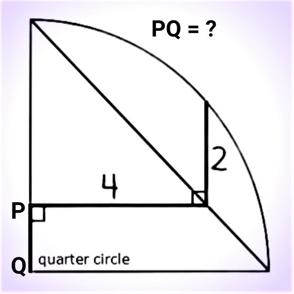 Math puzzle: Determine the length of the line-segment PQ