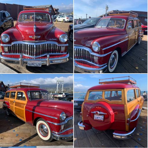 A classic car (DeSoto), today on Santa Barbara's Stearns Wharf