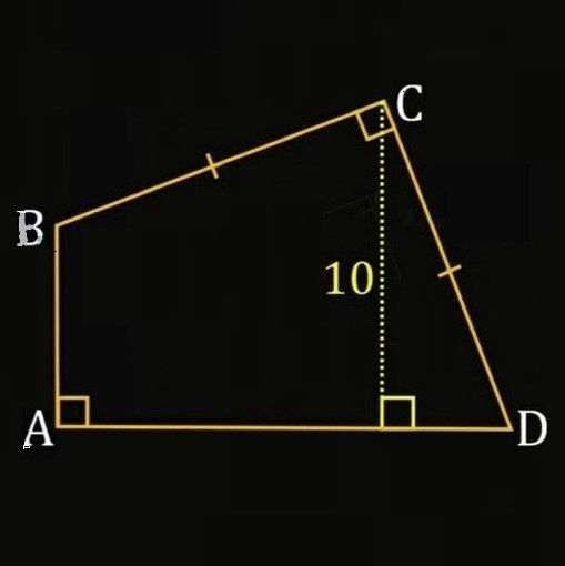 Math puzzle: Find the area of the quadrangle ABCD
