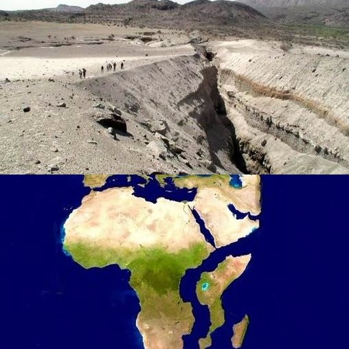 A new ocean is forming in Africa along a 35-mile crack that opened up in Ethiopia in 2005