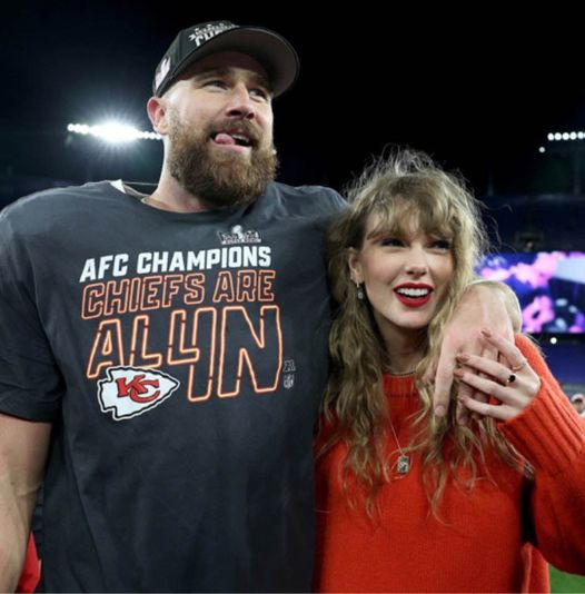 What a contrast! Taylor Swift and her boyfriend, KC Chiefs tight-end Travis Kelce