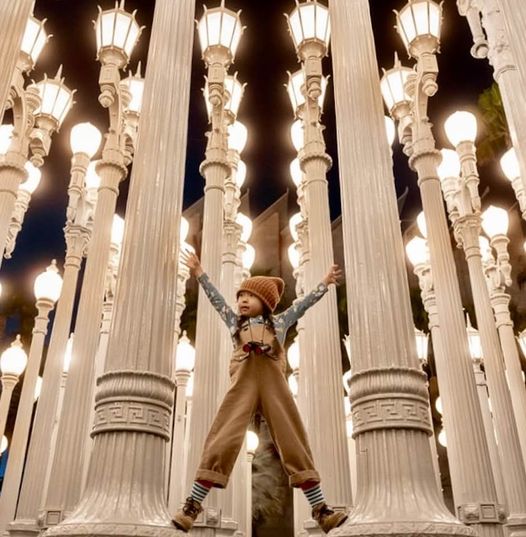 The unique and fantastic street lights at Los Angeles County Museum of Art