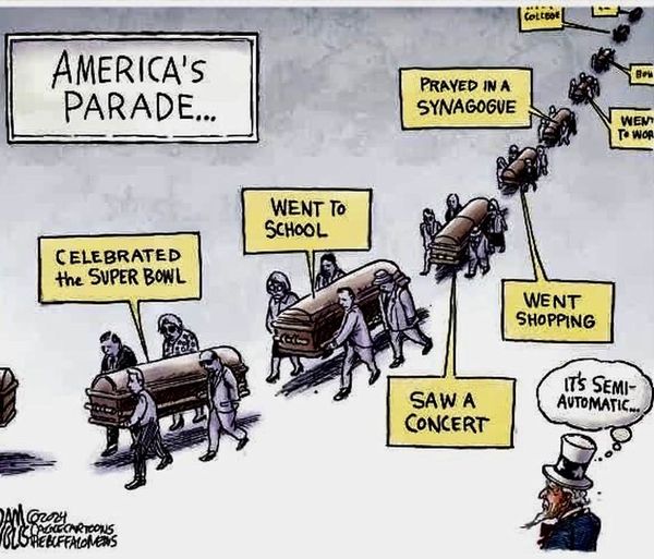 Gun violence: America's parade of corpses