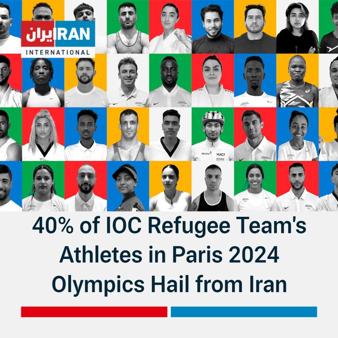 Of the 36 members of IOC's 2024 Refugee Olympic Team, 14 (~40%) hail from Iran