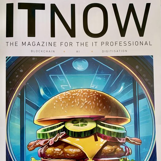 Impact of AI on the fast-food industry: Cover image of 'IT Now' magazine