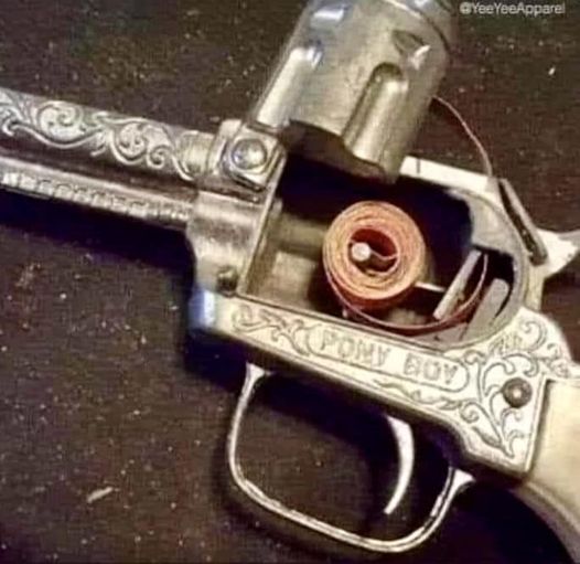 Throwback Thursday: This toy gun working with gunpowder was a thing when I was growing up in Iran
