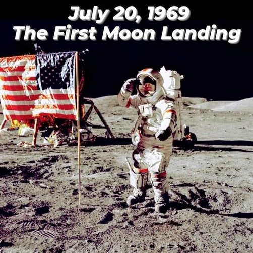 The first Moon landing by humans  occurred 55 years ago, on July 20, 1969