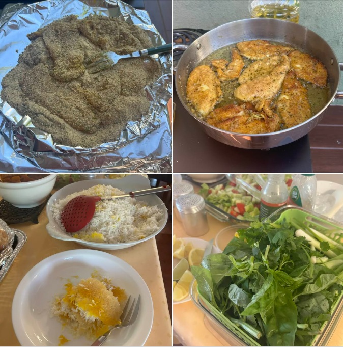Schnitzel dinner on Saturday