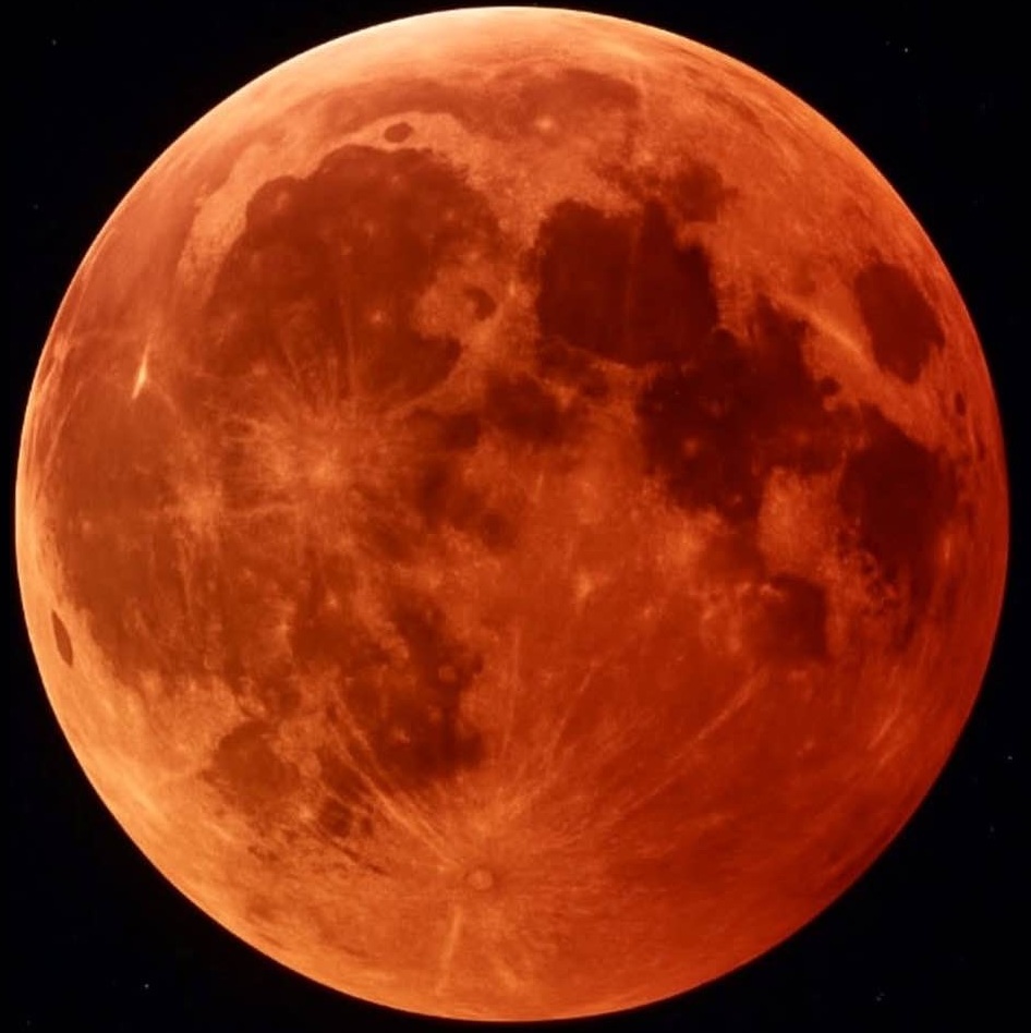 Orange full moon