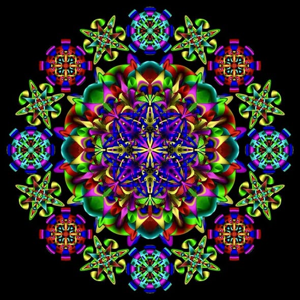 Beautiful mathematical symmetries in shape and color
