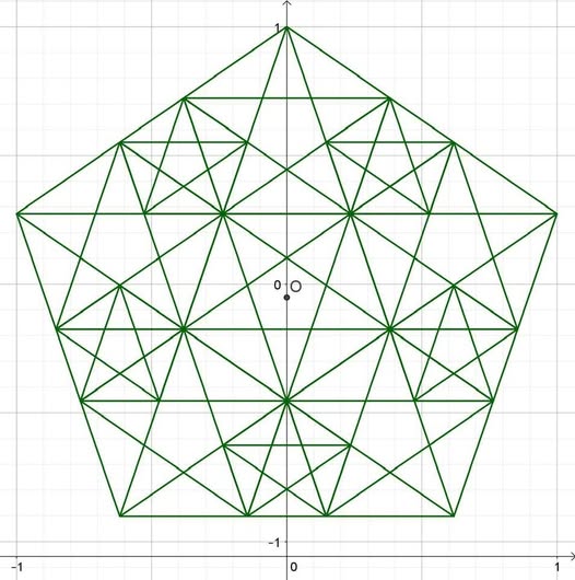 A regular geometric pattern formed by parallel lines in three different directions