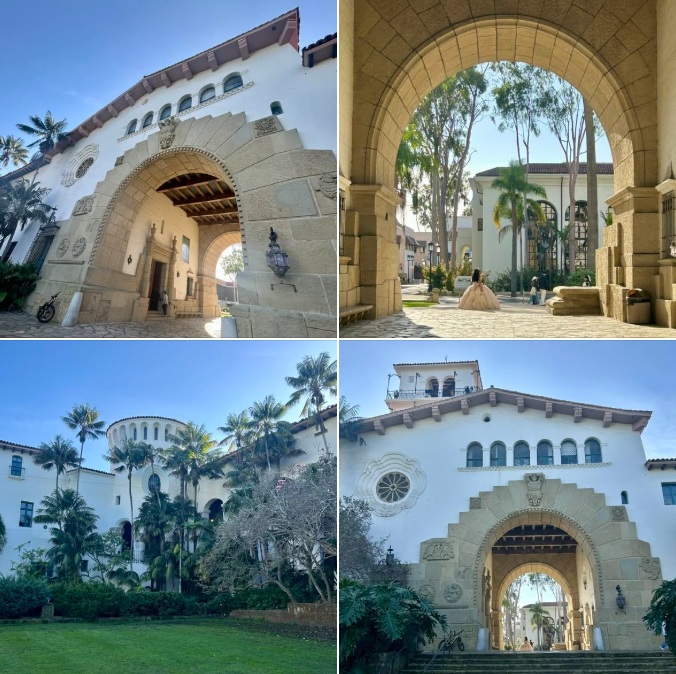 The majestic Santa Barbara Courthouse: Shots from the back side