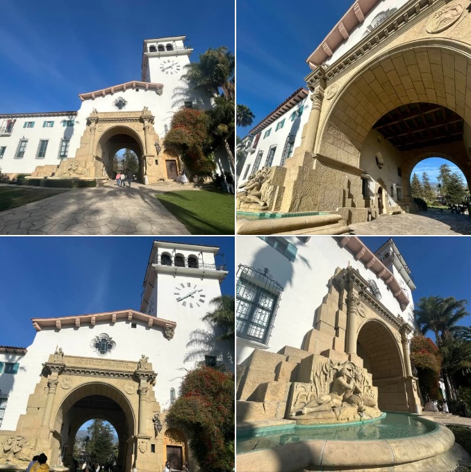 The majestic Santa Barbara Courthouse: Shots from the front side