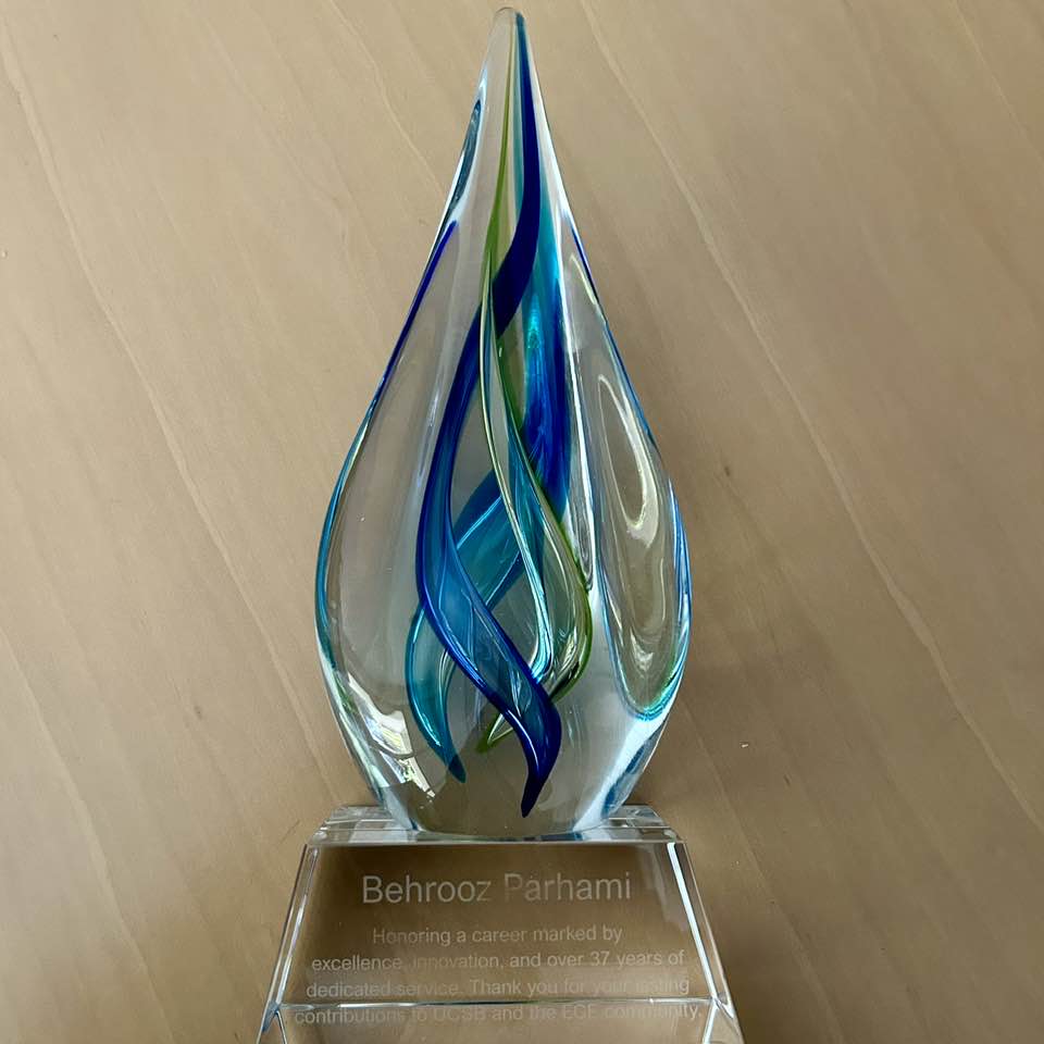 Retiring from academia: Gift trophy from my department