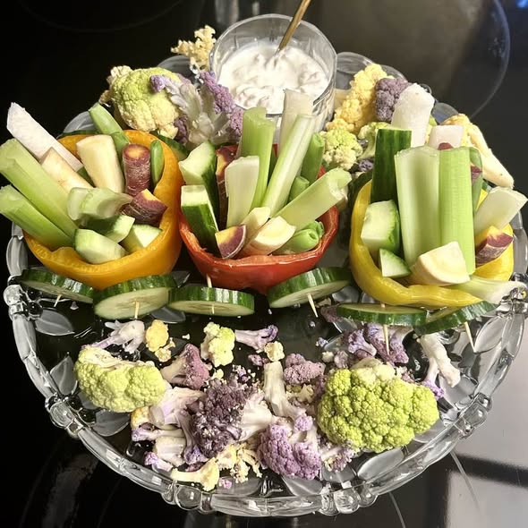 Veggie train for holiday snacks