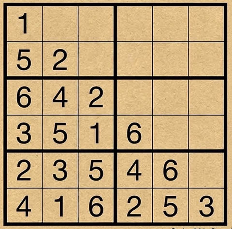 A mini-Sudoku puzzle