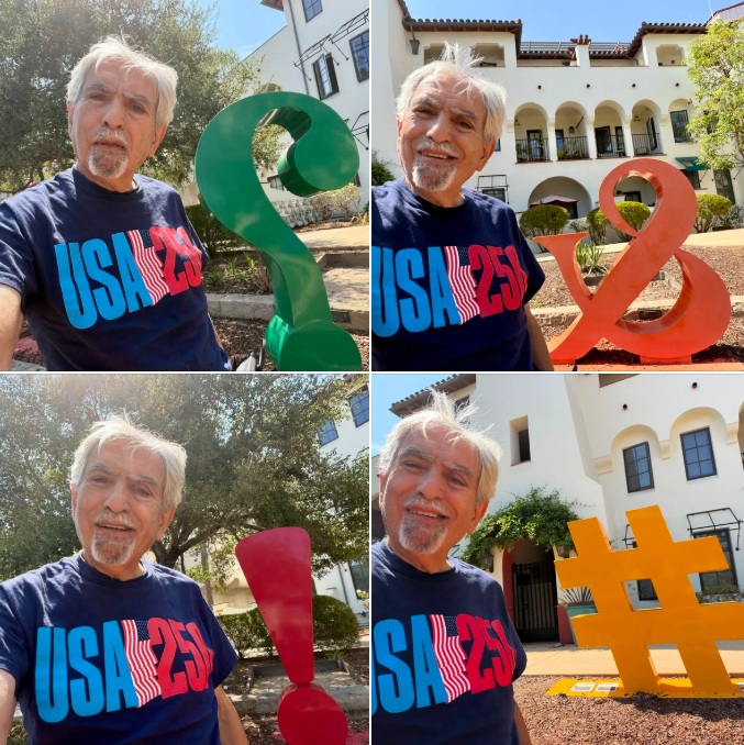 Selfies taken with punctuation marks and special symbols