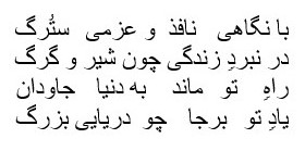 Persian poem commemorating Badri Ghaffari-Vala